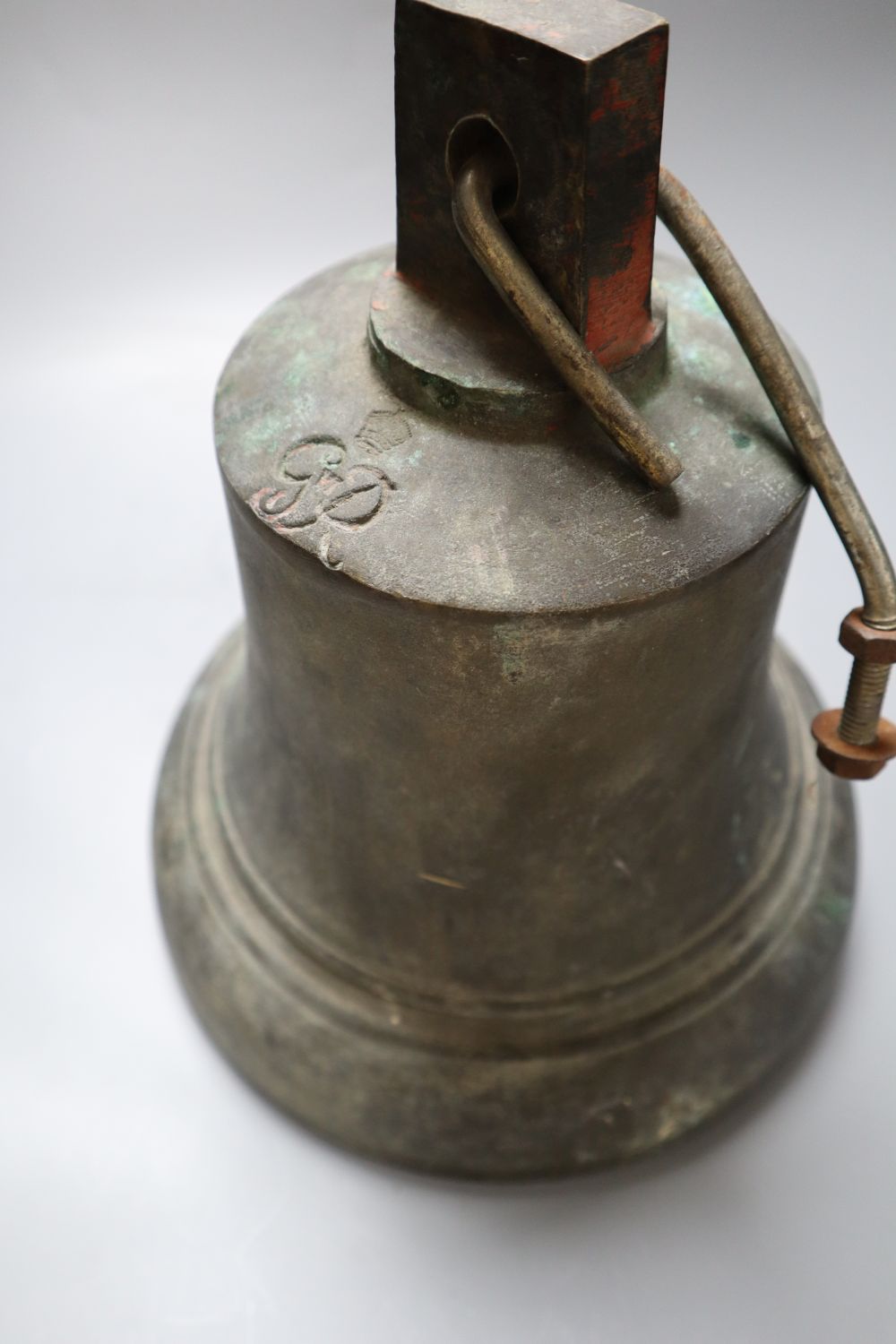 A ships bell, height 31cm